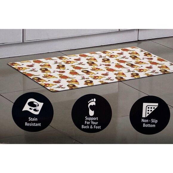 Disney Winnie the Pooh Piglet Halloween Anti Fatigue Kitchen Mat 18 X 30” NEW - Picture 5 of 15